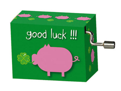 Glazbena kutija Good Luck, with pig